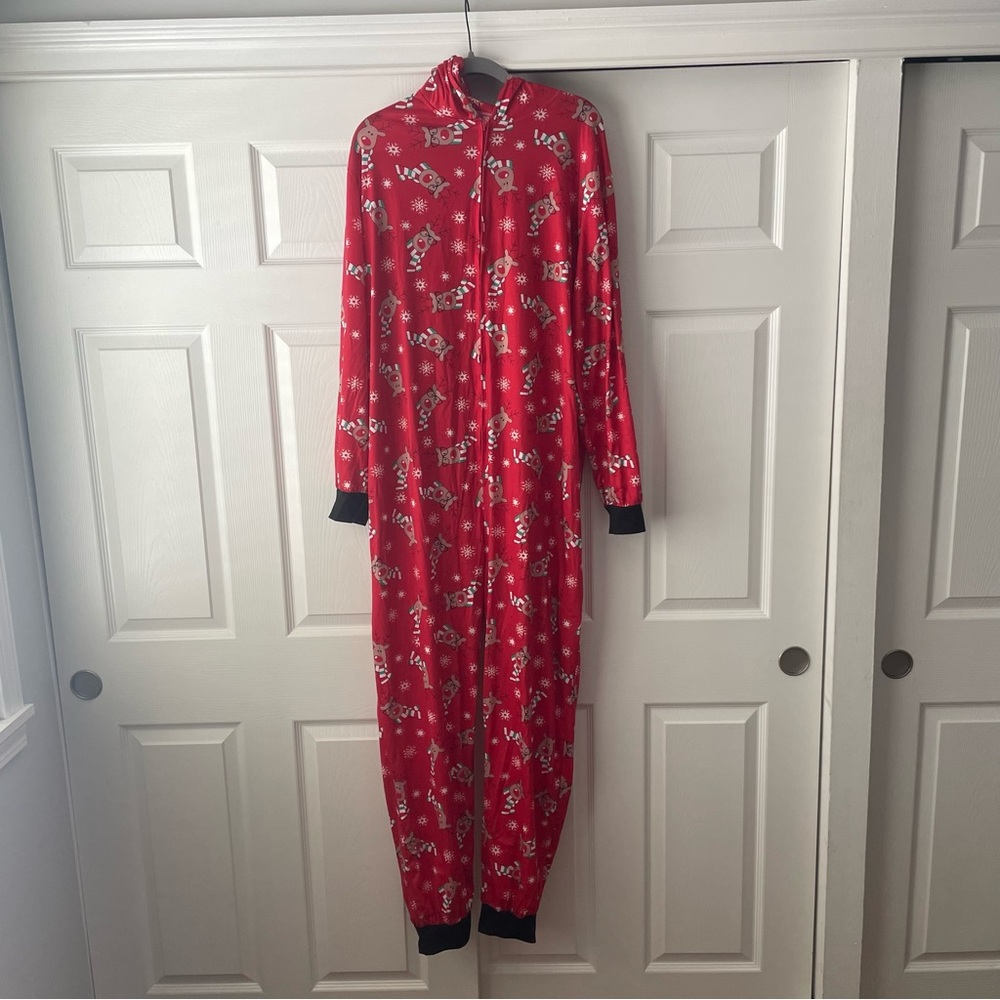 Men’s Holiday Onesie Zip Up 2XL